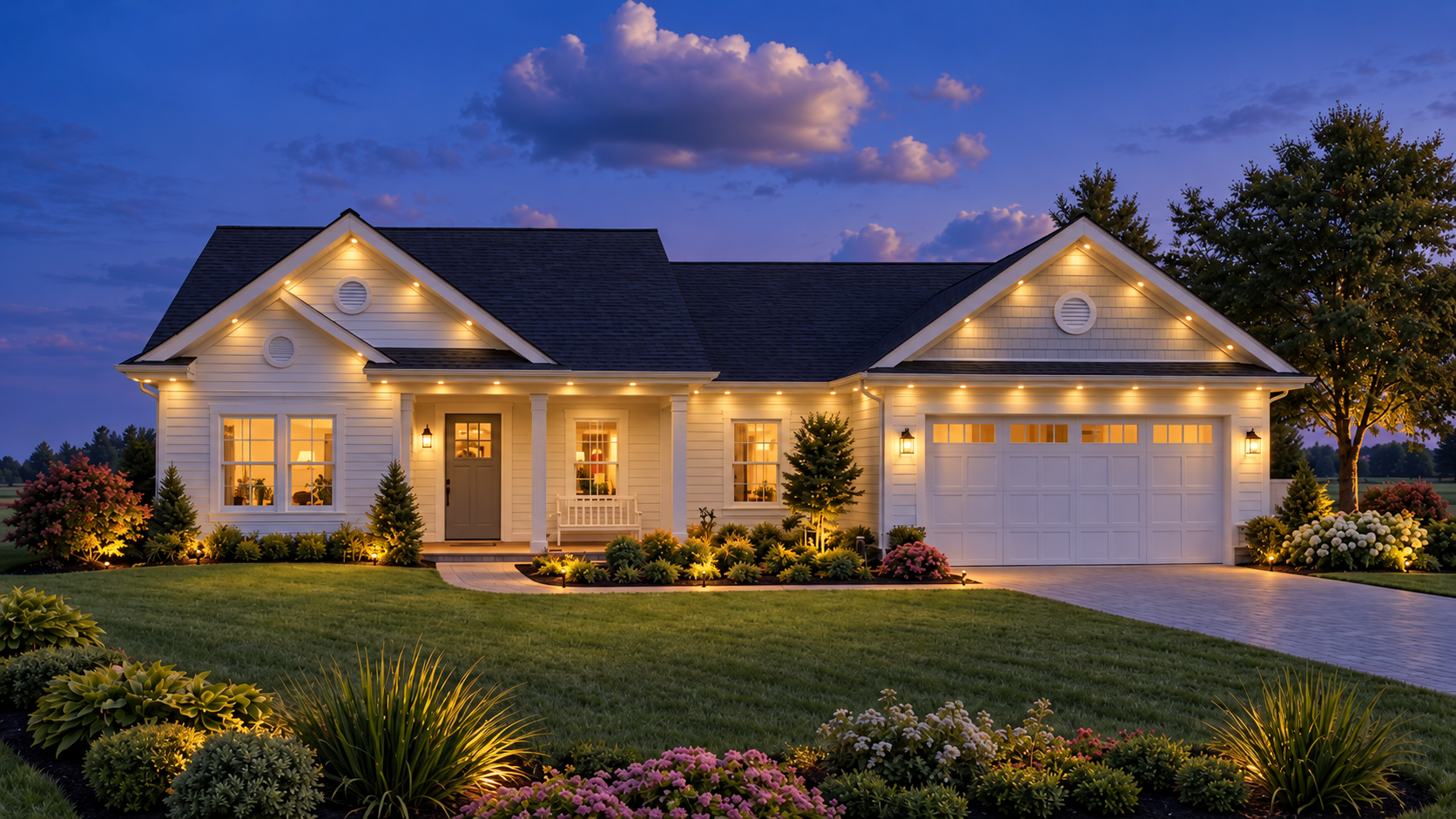 Iluminación permanente Fena’s Forever Lights en una casa