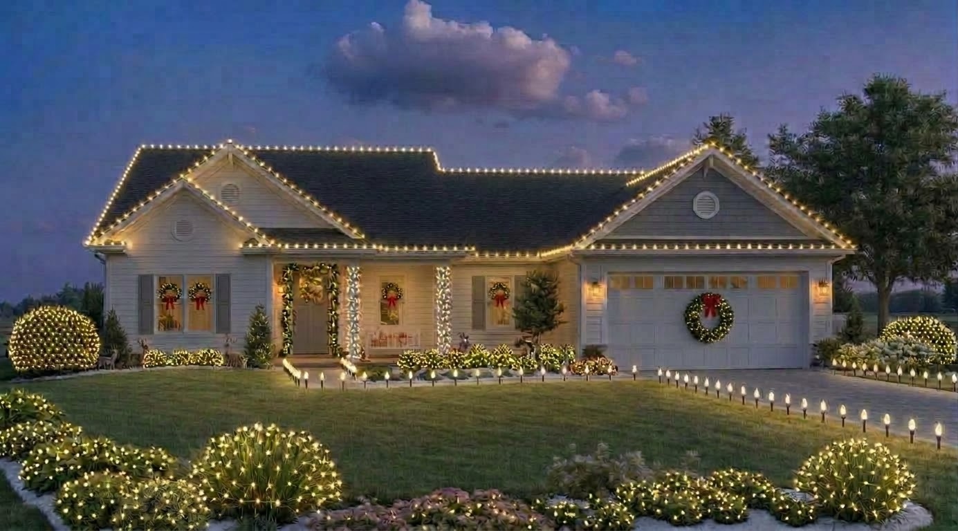 Example home lit with Kyro’s Prestige Package